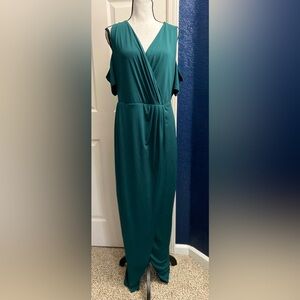 Torrid One Shoulder Teal Dress